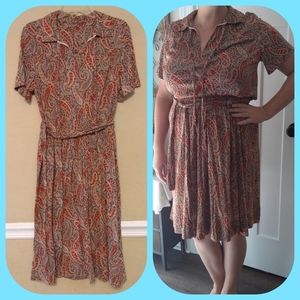 Vintage 1970 Plus Size Dress